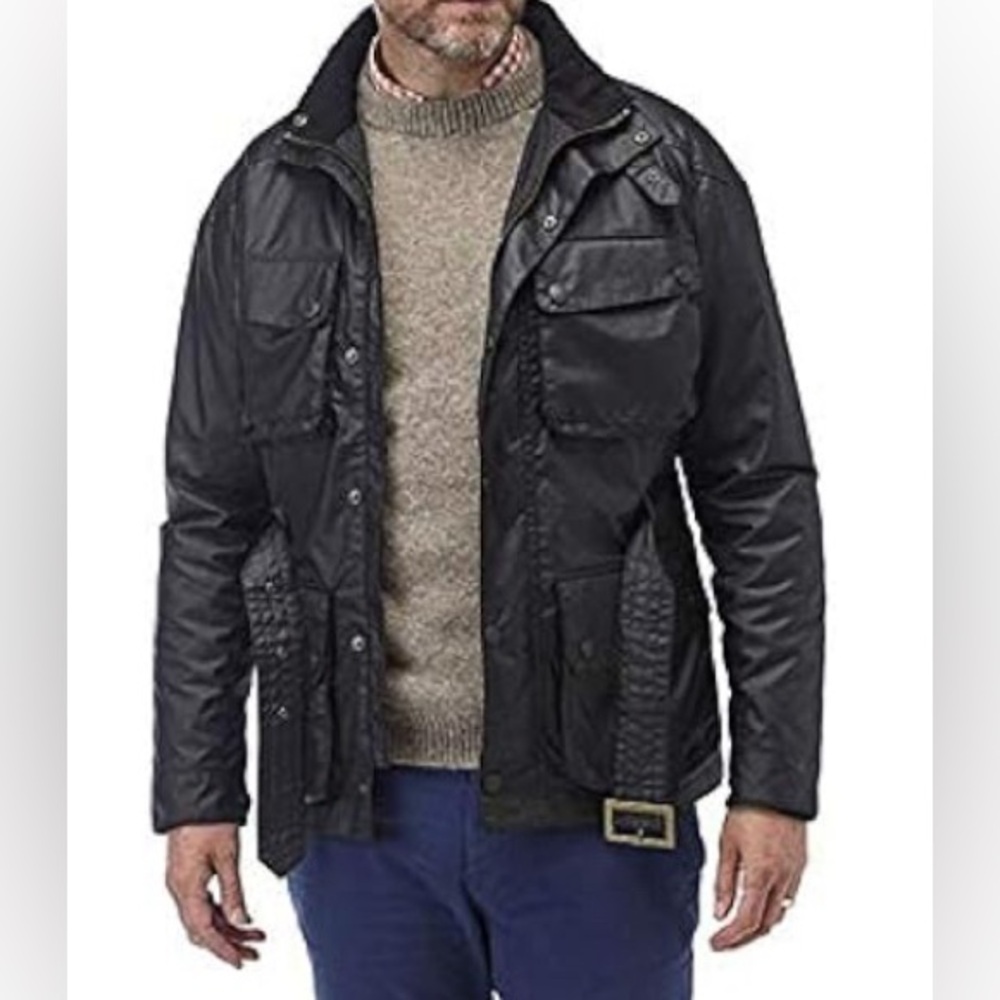 John Partridge Men’s Black Speed 6 Wax Biker Jacket - NWT - Size XXL